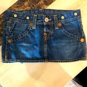 True Religion jean skirt